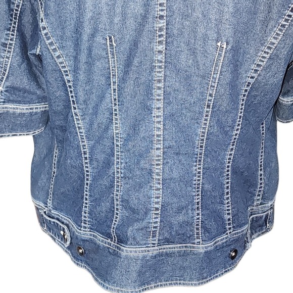 Coldwater Creek Short Sleeve Jean Shirt or Jacket Size 14 - Picture 6 of 6